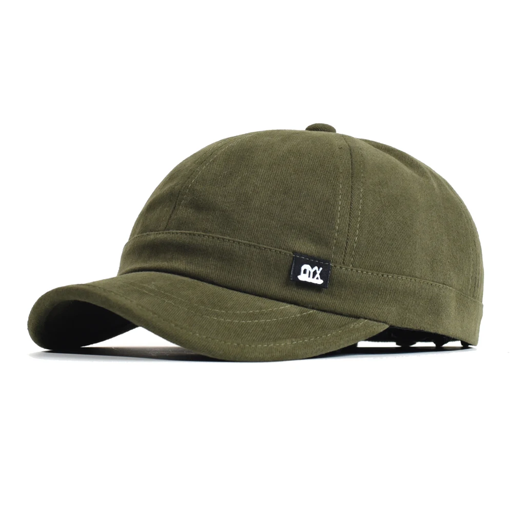 Vintage Short Brim Baseball Cap Cotton Men Women Soft Dad Hat Adjustable Trucker Style Low Profile Caps