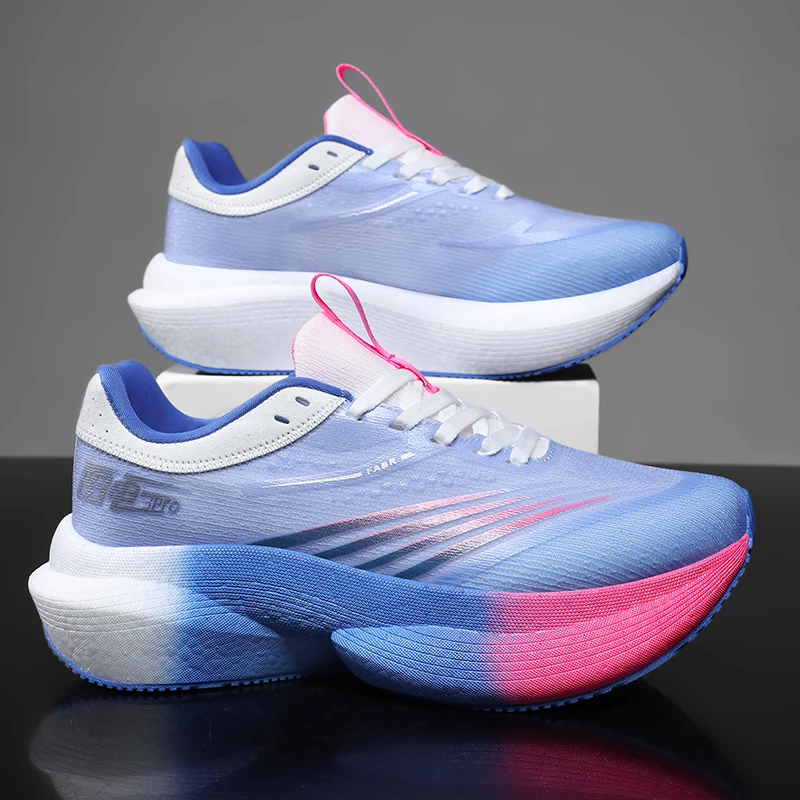 New Running Shoes Carbon Board Marathon Men Sports Breathable Lightweight Women’s Comfortable Athletic Nonskid Sneakers Casual