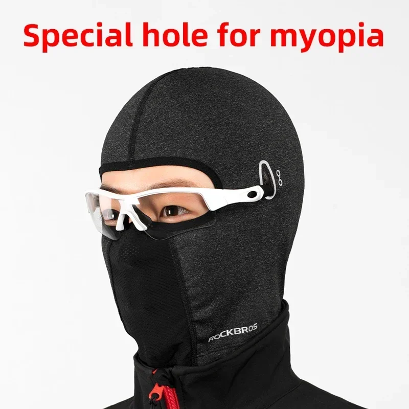 ROCKBROS Balaclava Men’s Hat Winter Women Motorcycle Mask Warm Cycling Helmet Liner Caps Windproof Breathable Washable Equipment