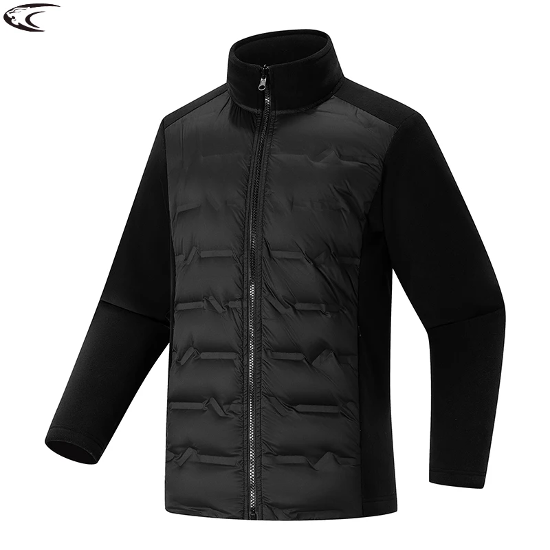 LNGXO Unisex Warm Fleece Windbreaker Men Women Winter Duck Down Jacket Outdoor Hiking Camping Mountaineering Windproof Coat