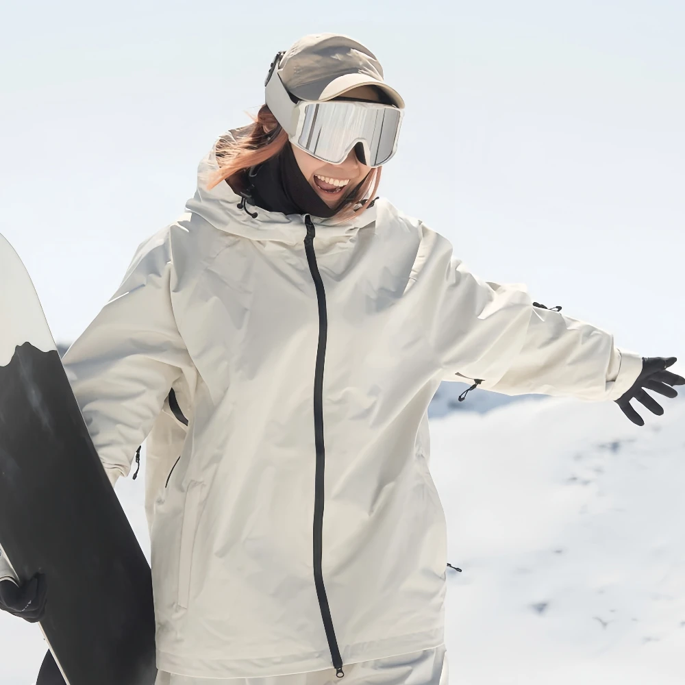 GSOU SNOW Winter Ski Jacket Men Waterproof Insulated Snow Tops Super Loose Snowboard Clothes Breathable Windproof Skiing Hoodies