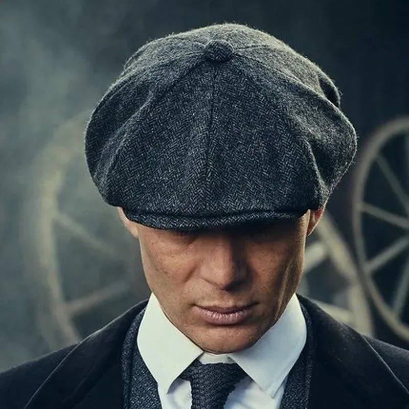 Classic Blinders Caps For Men Peaky Hat Newspaper Hat Shelby Same Style Beret Men’s Sunshade Hat Suit Accessories Men’s Gifts