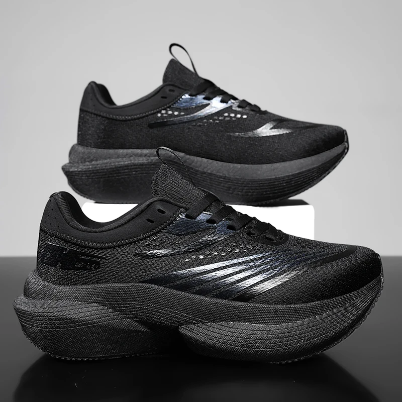 New Running Shoes Carbon Board Marathon Men Sports Breathable Lightweight Women’s Comfortable Athletic Nonskid Sneakers Casual