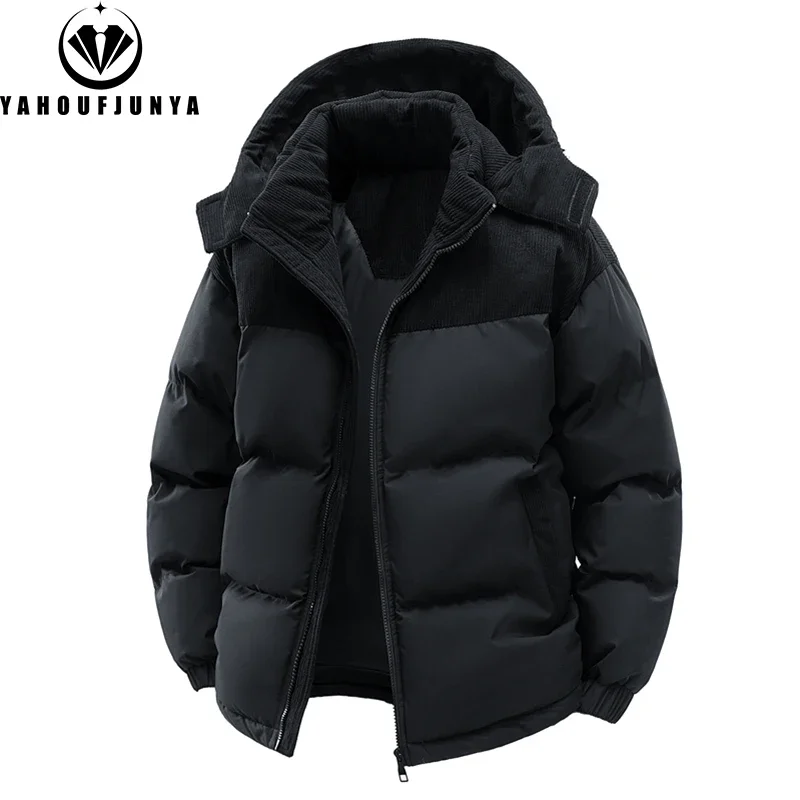 kf S45277f515b2045fe8385d1d5b35065ecE.webp Autumn Winter Men Outdoor Removable Hooded Windbreak Jacket Coats Men Warm Outwear Casual Fashion Solid Parkas Jacket Male Tops