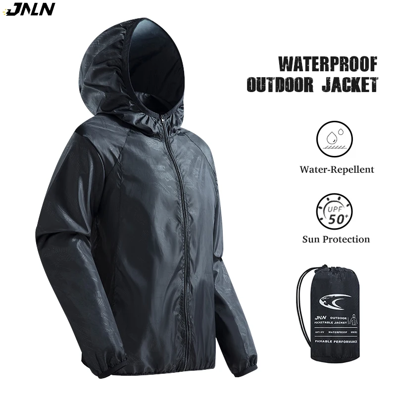 kf S4602f0ffec6c438f9ea73111301aad81G.webp JNLN Men Women Waterproof Hiking Jacket Quick Dry Sun Protection Windbreaker Unisex Camping Climbing Outdoor Sports Rain Coat