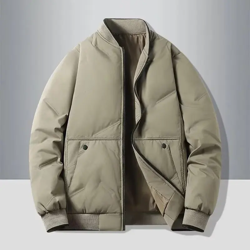 New autumn and winter baseball collar, men’s fashionable and versatile cotton jacket, outer warm cotton jacket, baseball jacket,