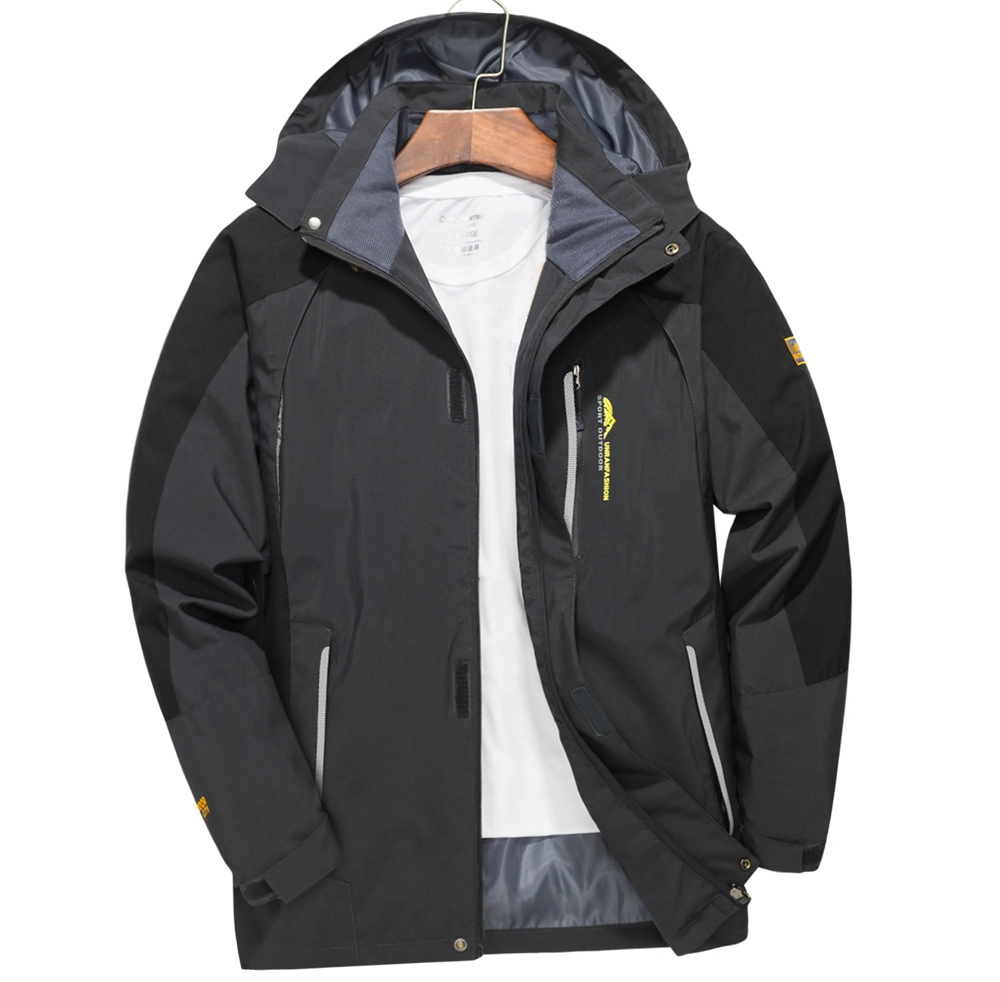 Men’s Waterproof Hiking Jacket Large Size Windproof Windbreaker Camping Hunting Running Trekking Fishing Coat Men Outdoor