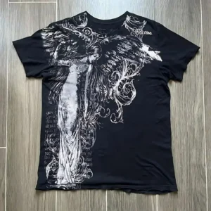 The 2025 summer new men’s T-shirt features outdoor street fashion casual comfort breathability and 3D skull pattern printing
