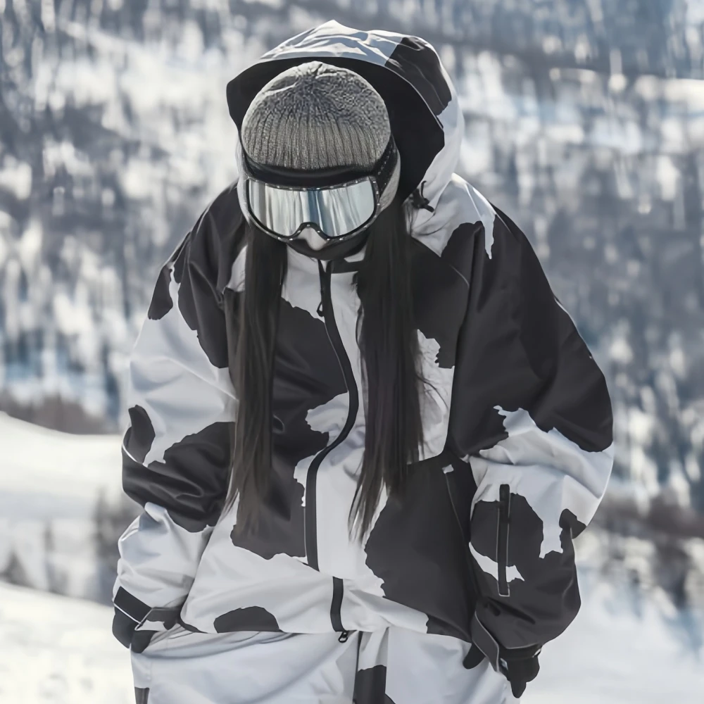 GSOU SNOW Winter Ski Jacket Men Waterproof Insulated Snow Tops Super Loose Snowboard Clothes Breathable Windproof Skiing Hoodies