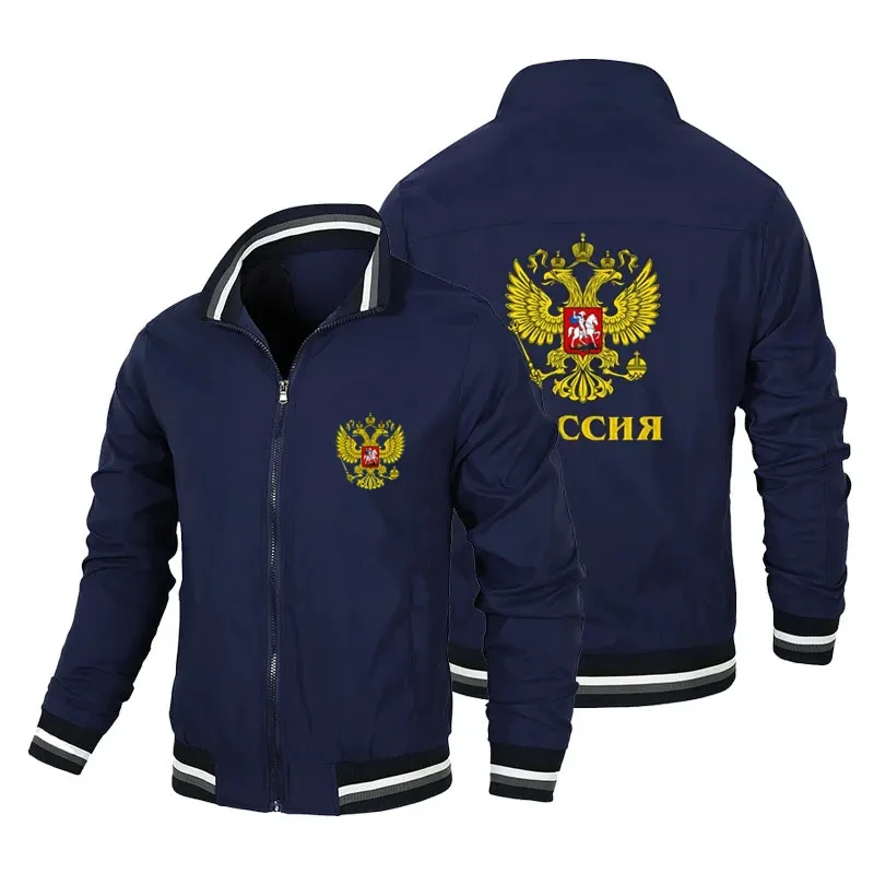 Russian Eagle men’s casual zipper outdoor jacket men’s windbreaker top 2024 autumn/winter new item