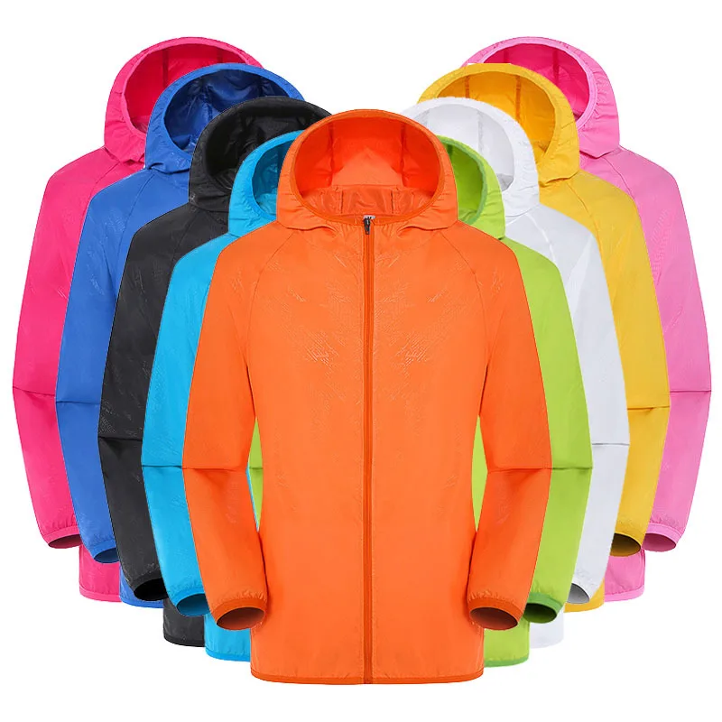 Camping Rain Coat Men Women Windbreaker Women Men’s Waterproof Jacket Sun Protect Clothing Fishing Rain Wind Breaker Jacket Men