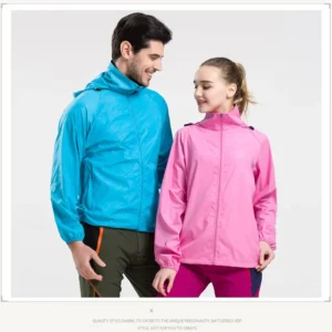 Camping Rain Coat Men Women Windbreaker Women Men’s Waterproof Jacket Sun Protect Clothing Fishing Rain Wind Breaker Jacket Men