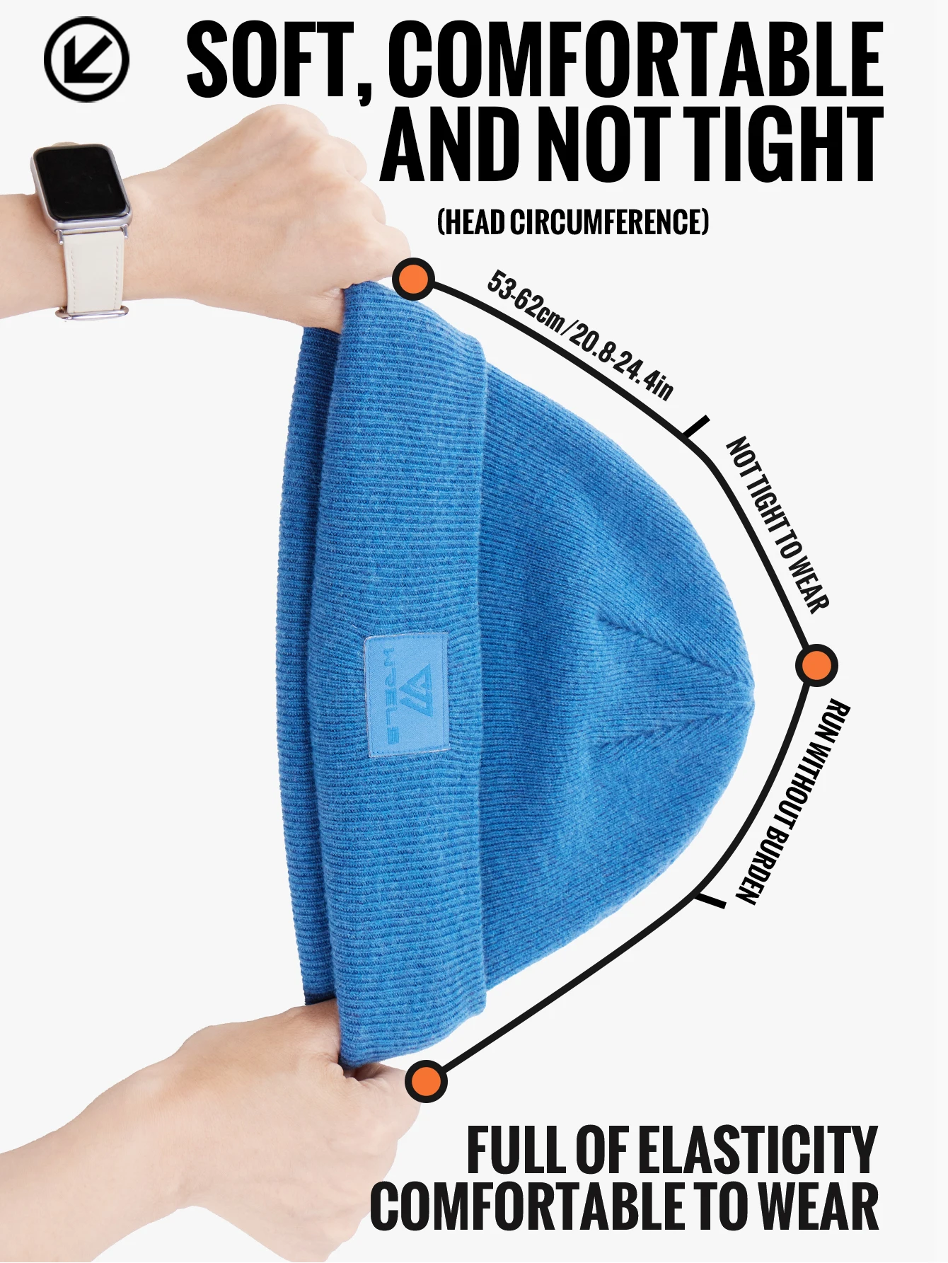 WRELS Unisex 100% Merino Wool Beanie Winter Warm Thermal Lightweight Breathable For Outdoor Daily Wear Soft Sports Fleece Hat