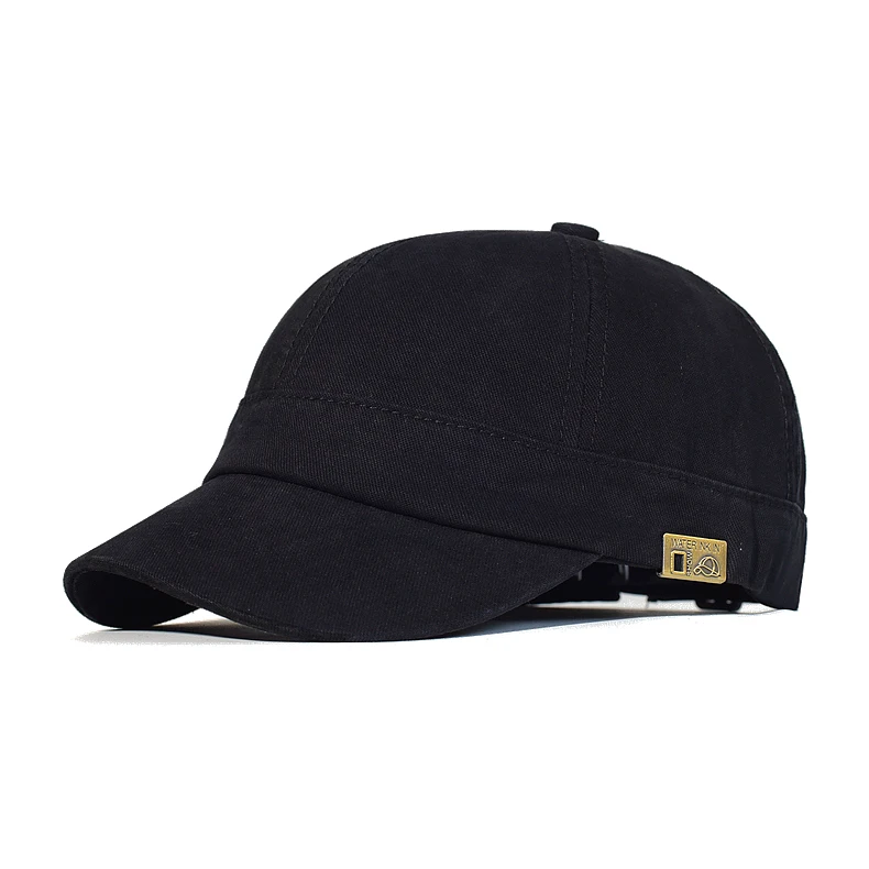 Short Brim Baseball Cap Cotton Men Women Soft Vintage Dad Hat Adjustable Trucker Style Low Profile Caps