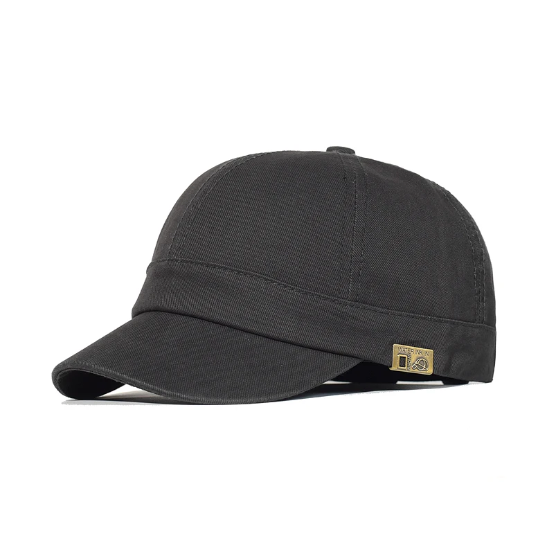 Short Brim Baseball Cap Cotton Men Women Soft Vintage Dad Hat Adjustable Trucker Style Low Profile Caps