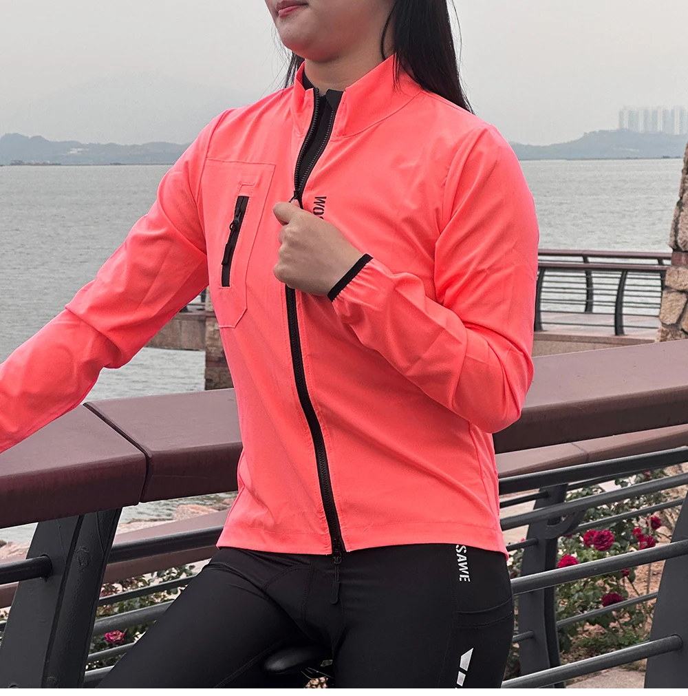 WOSAWE Women’s Cycling Jacket Waterproof Windbreaker Cycling Clothing Women Road Bike Jacket Sport Bicycle Coat