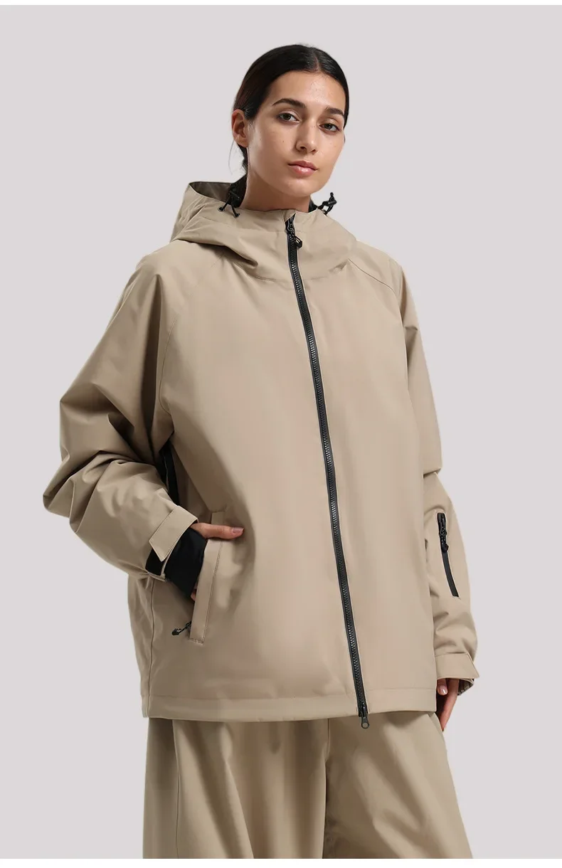 GSOU SNOW Winter Ski Jacket Men Waterproof Insulated Snow Tops Super Loose Snowboard Clothes Breathable Windproof Skiing Hoodies
