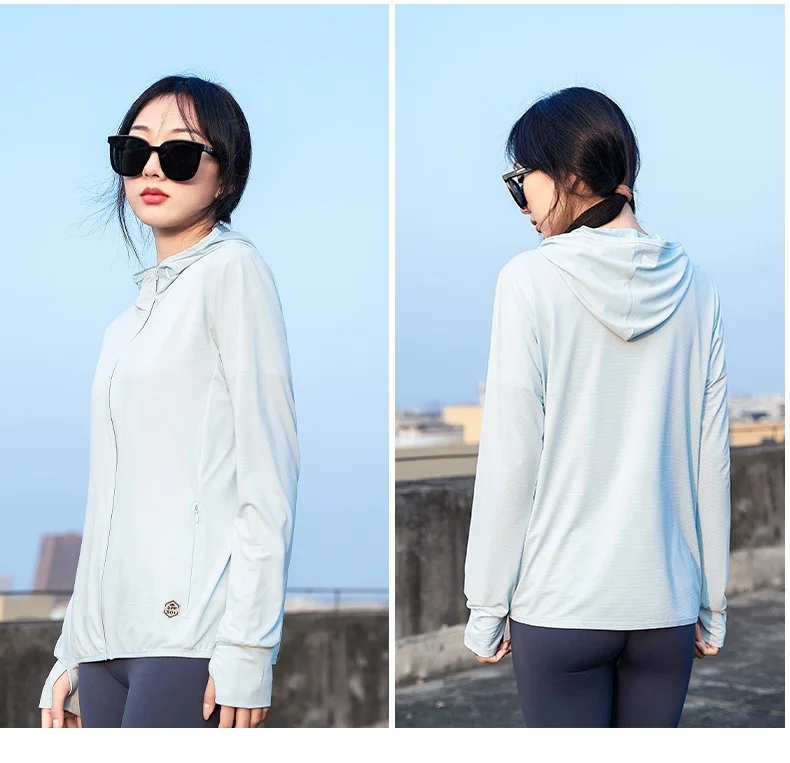 YJKVUR Unisex Summer New UPF 50+ UV Sun Protection Hoodie Jacket Men Women Lightweight Hiking Outdoor Long Sleeve Sun Shirt Coat