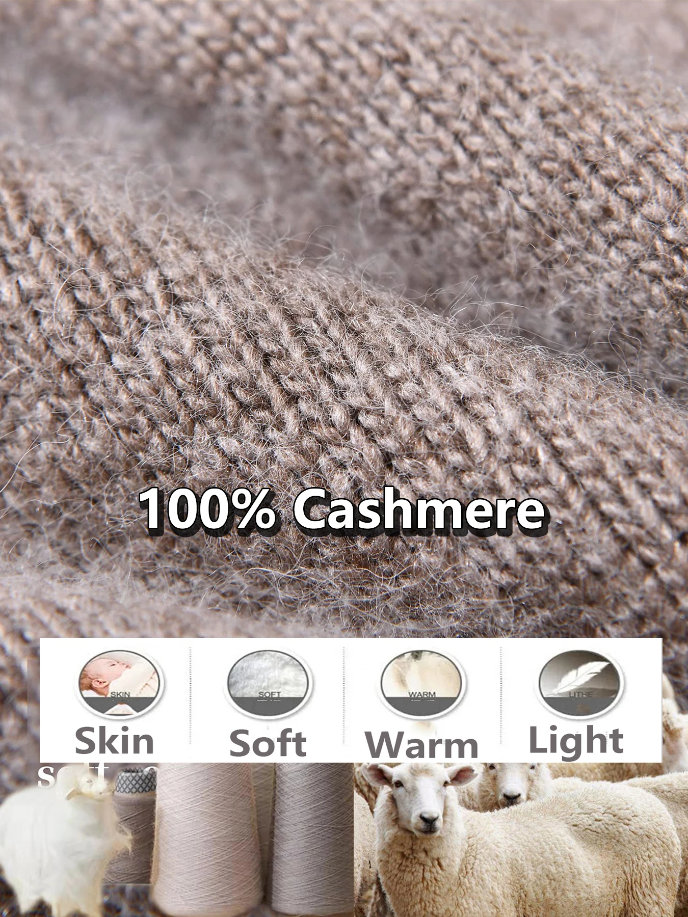 100shmere Beanie Hat for Women’s Winter Satin Lined Knitted Solid Skullies Cap Silk Lining Soft Warm Slouchy Bonnet