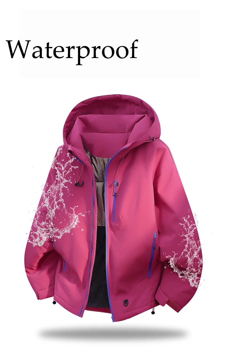 Winter Jacket Thicker Warm Waterproof Windproof Warm Casual Sports Jacket Men Women Sport Hiking Running Hooded Casual Warm Coat