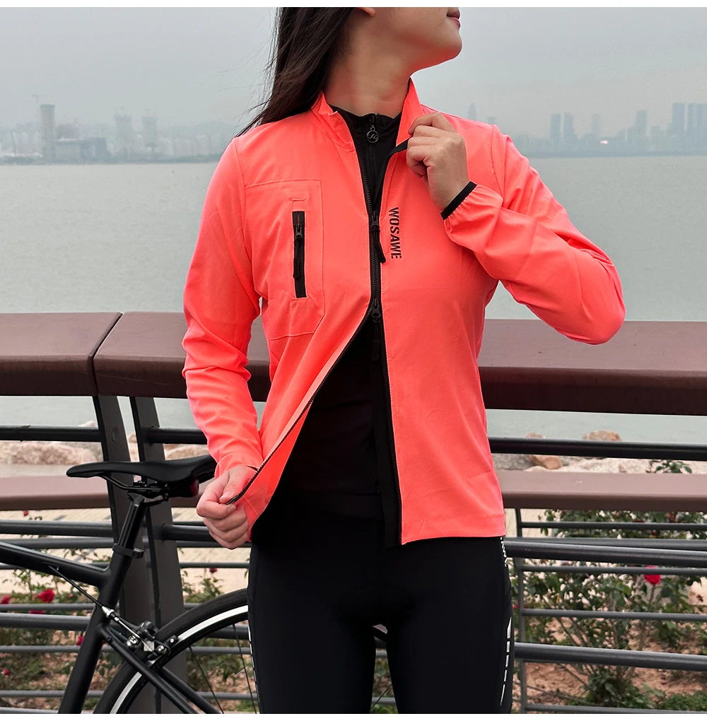 WOSAWE Women’s Cycling Jacket Waterproof Windbreaker Cycling Clothing Women Road Bike Jacket Sport Bicycle Coat