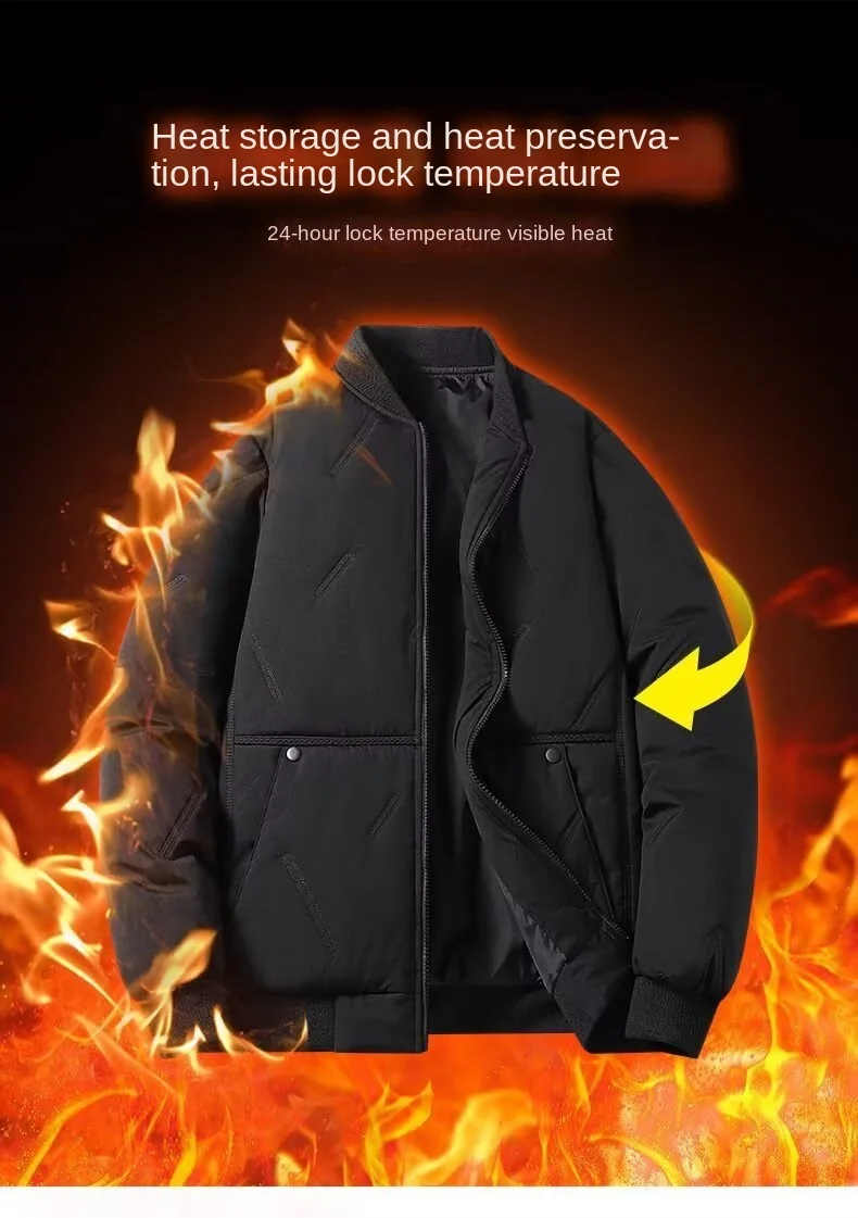 New autumn and winter baseball collar, men’s fashionable and versatile cotton jacket, outer warm cotton jacket, baseball jacket,