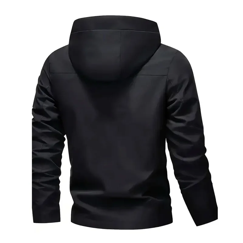 Spring and Autumn’s New Men’s Fashionable Casual Windproof and Sun-proof Zipper High-quality Hooded Outdoor Sports Jacket