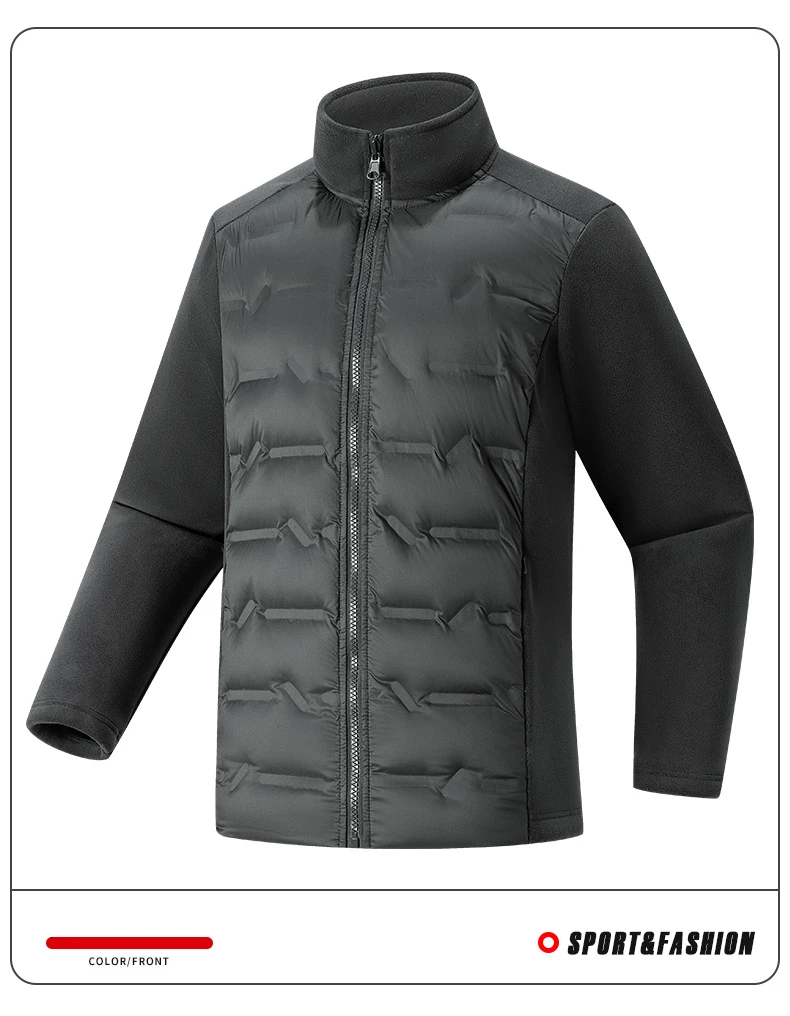 LNGXO Unisex Warm Fleece Windbreaker Men Women Winter Duck Down Jacket Outdoor Hiking Camping Mountaineering Windproof Coat