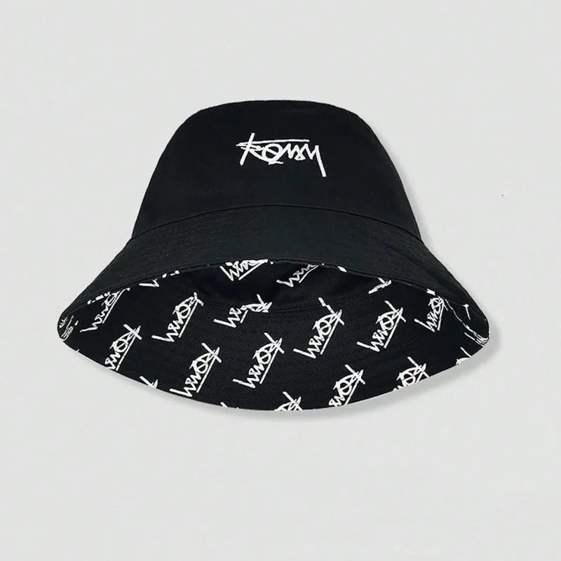 Embroidered printed fisherman hat for men and women, suitable for outdoor leisure activities, sun protection hat for all seasons