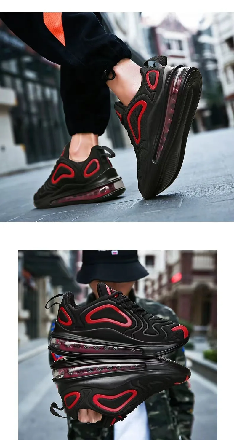 Air Cushion Casual Sneakers Men’s Mesh Low-Top Trendy Platform Running Shoes