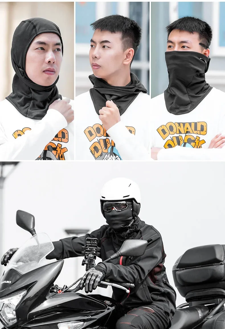 ROCKBROS Balaclava Men’s Hat Winter Women Motorcycle Mask Warm Cycling Helmet Liner Caps Windproof Breathable Washable Equipment