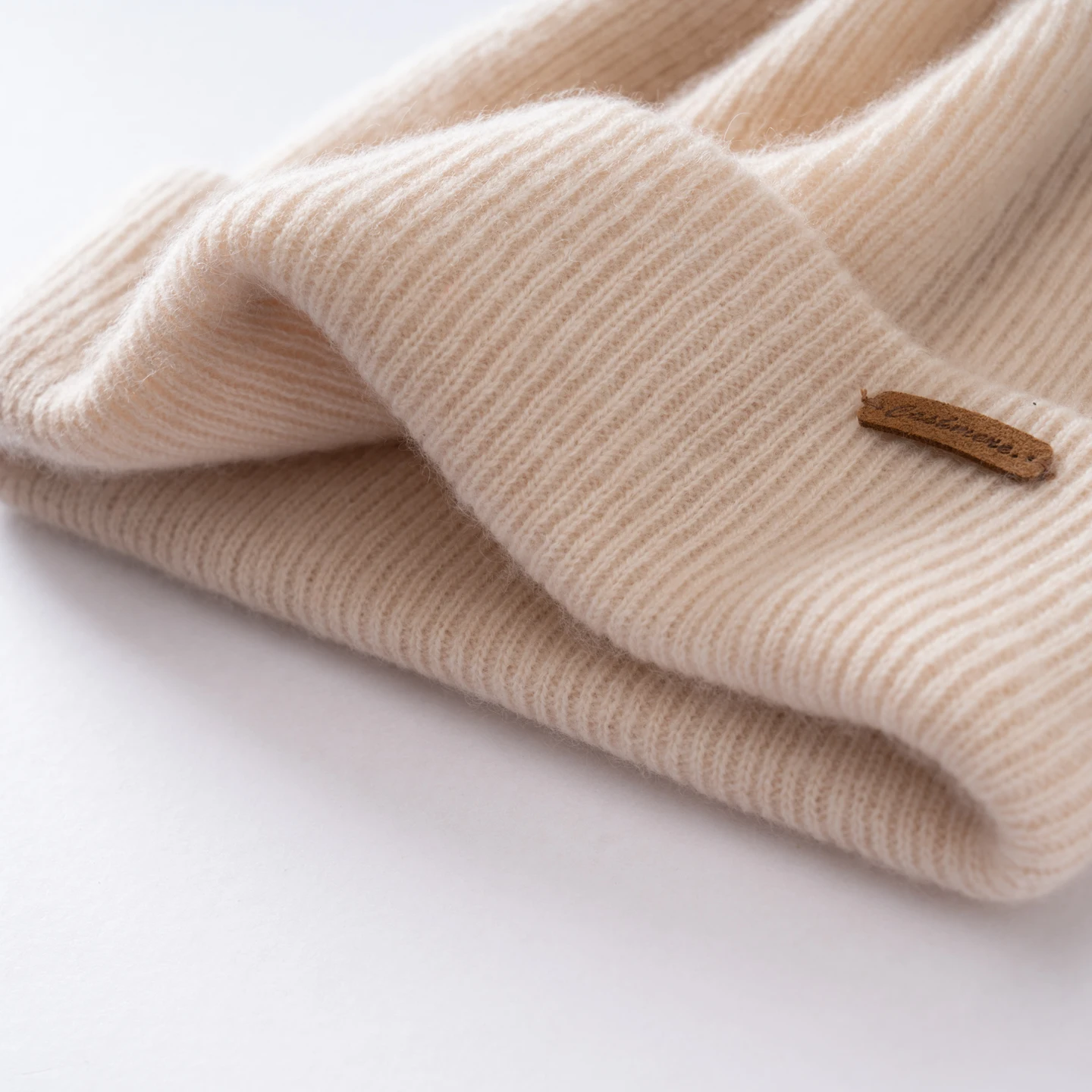 100% Cashmere Hat For Women Men Outdoor 2-Layer Thickened Warm Winter Hats Solid Caps Knit Seamless Beanie Hat Unisex