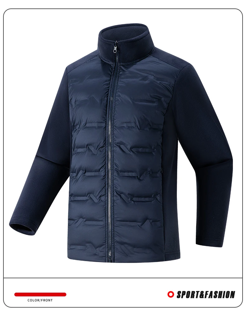 LNGXO Unisex Warm Fleece Windbreaker Men Women Winter Duck Down Jacket Outdoor Hiking Camping Mountaineering Windproof Coat