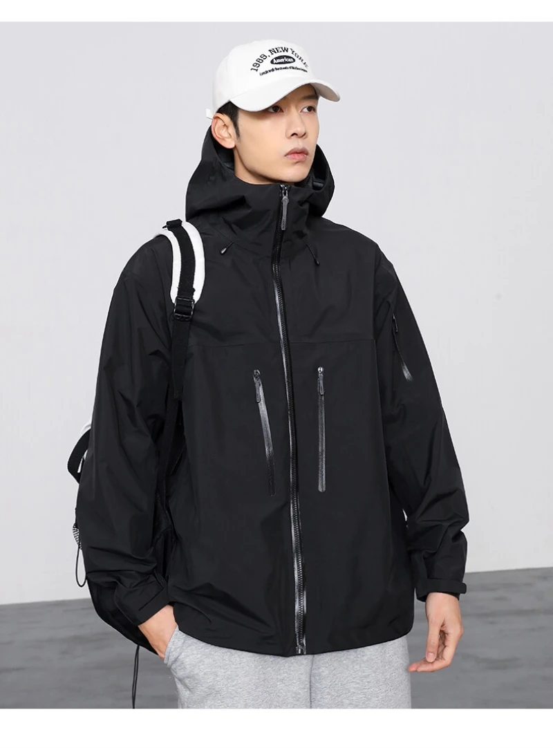 ARC SV Embroidery Bird Logo Three Layer Mens Womens Camping Coat Outdoor Waterproof Windbreaker Hiking Ski Jackets Unisex