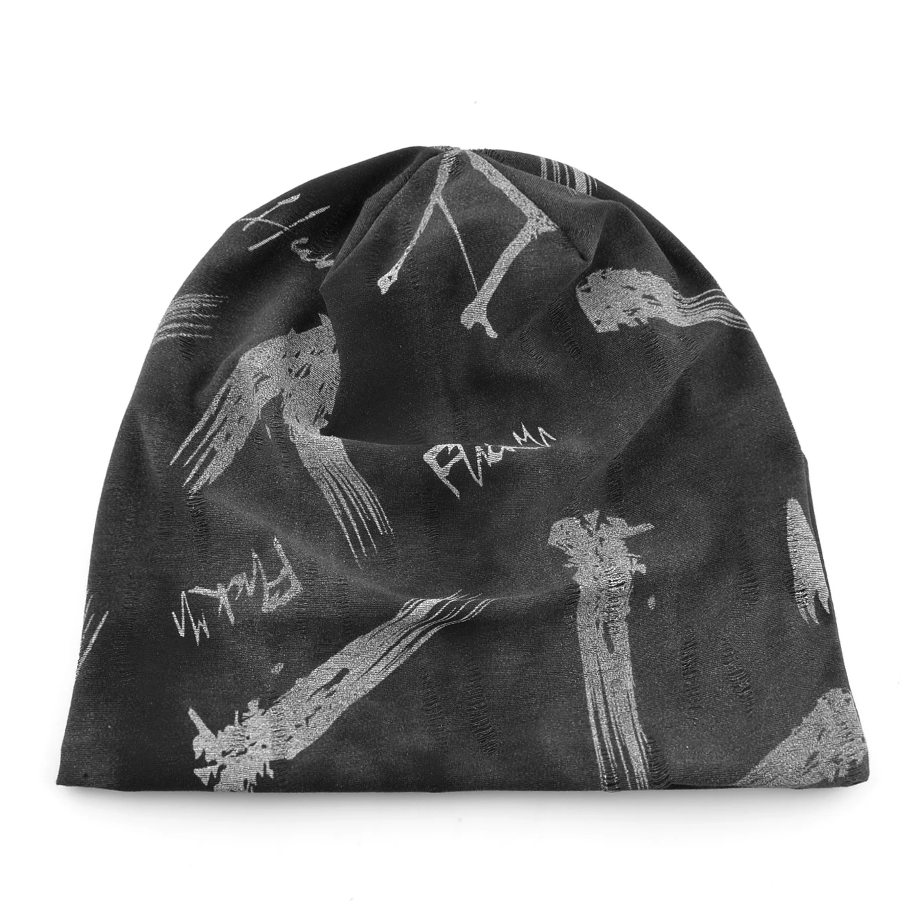 Unisex Chinese-Style Letter-Print Slouchy Beanie Men Women Fashion Loose Style Bonnet Cap Spring Autumn Casual Sport Hats