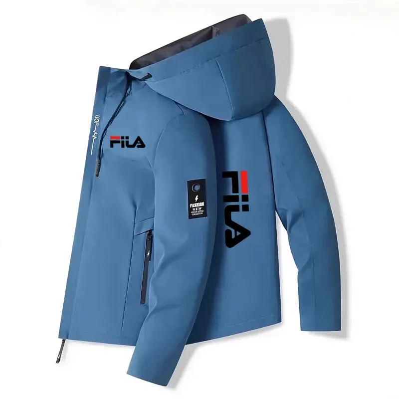 Spring and Autumn’s New Men’s Fashionable Casual Windproof and Sun-proof Zipper High-quality Hooded Outdoor Sports Jacket