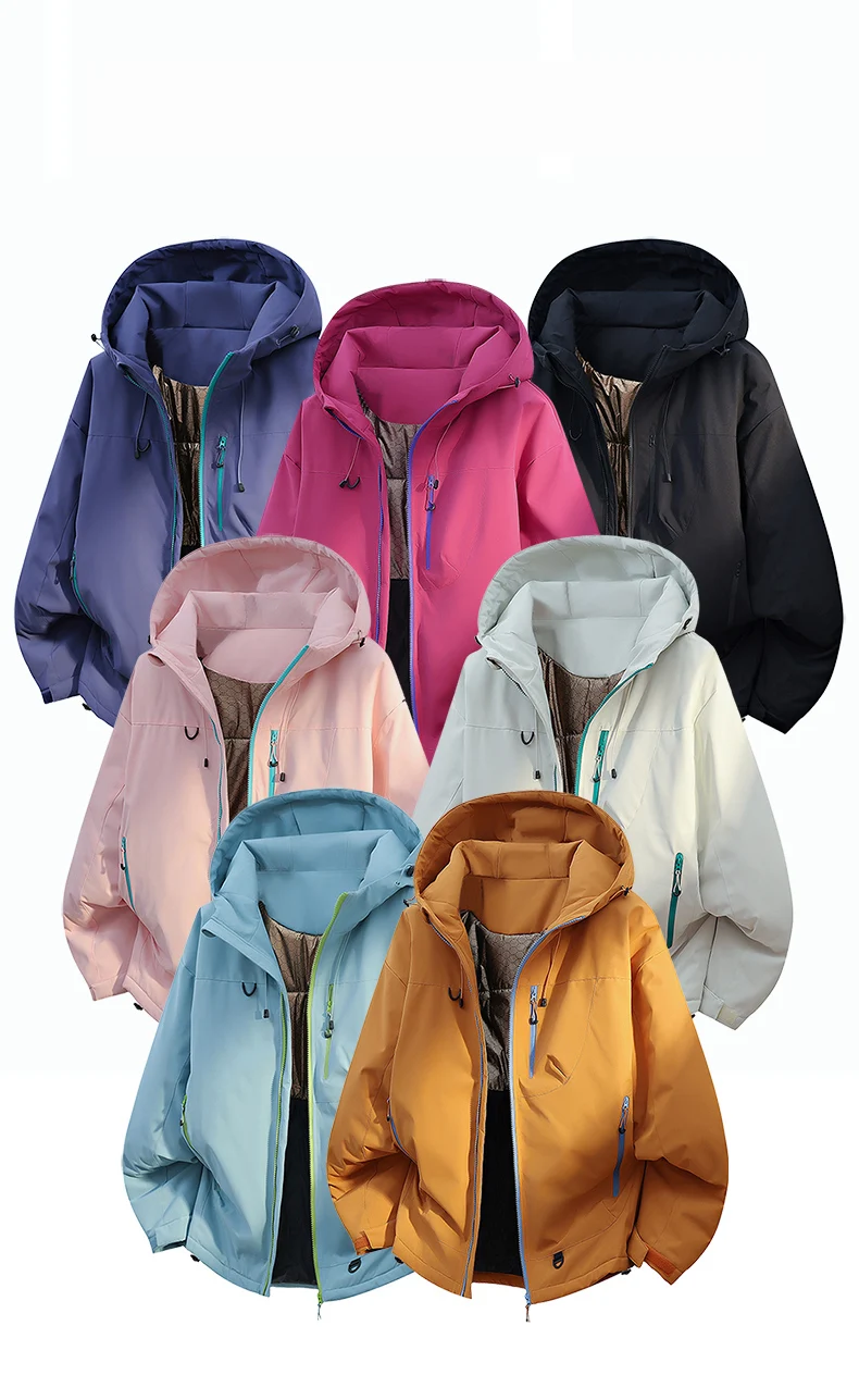 Winter Jacket Thicker Warm Waterproof Windproof Warm Casual Sports Jacket Men Women Sport Hiking Running Hooded Casual Warm Coat