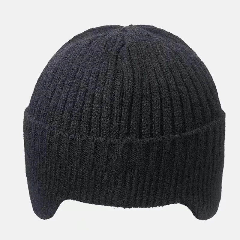 New Winter Men Hat Outdoor Ear Protection Warm Thick Bicycle Knitted Cap Scarf Windproof Visors Baseball Cap Male