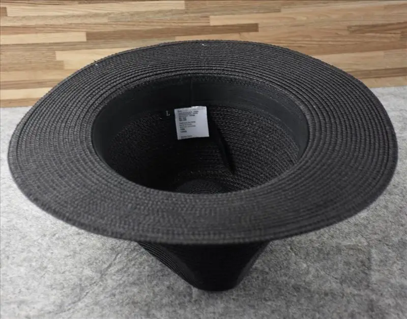 Male Foldable Big Head Straw Hat Panama Summer Outdoors Cowboy Hat Sandy Beach Sun Hats Man Plus Size Fedora Hat 57CM 60CM 64CM