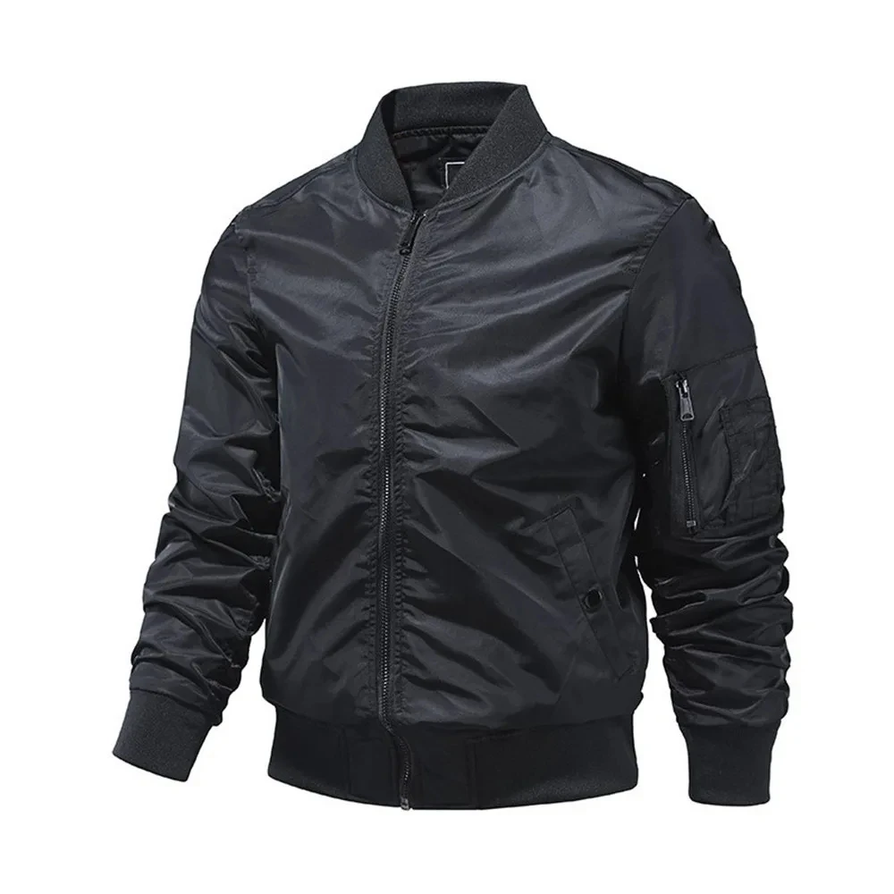 2024 New Spring Summer Bomber Jacket Men Solid Color Fashion Aviator Baseball Jackets New In Outerwears Jackets for Men S-5XL
