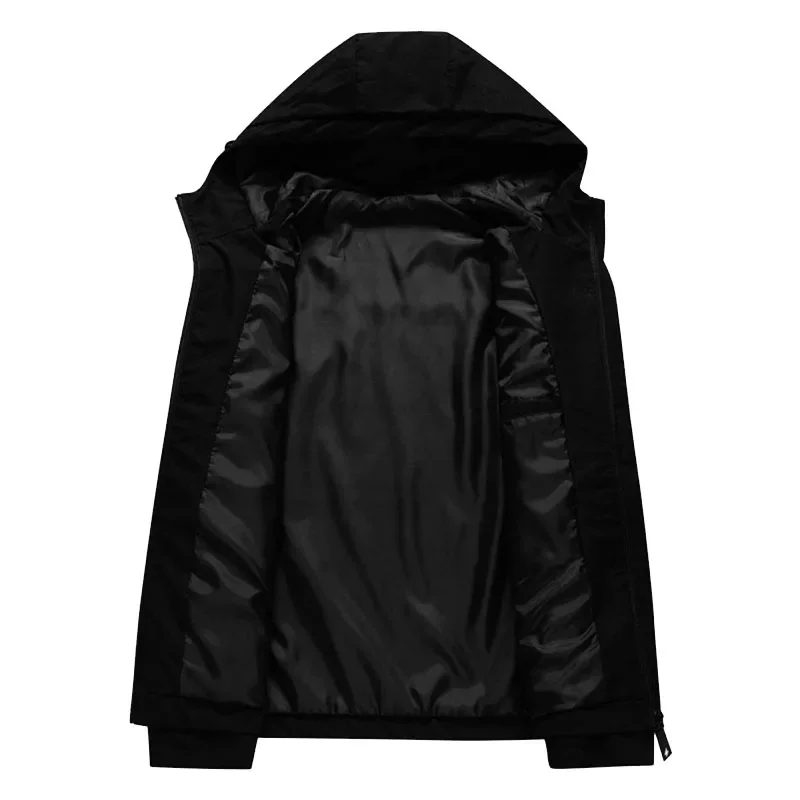 Men’s spring-autumn trend hooded jacket, new outdoor lightweight riding jacket with hood, casual style hiking windproof jacket