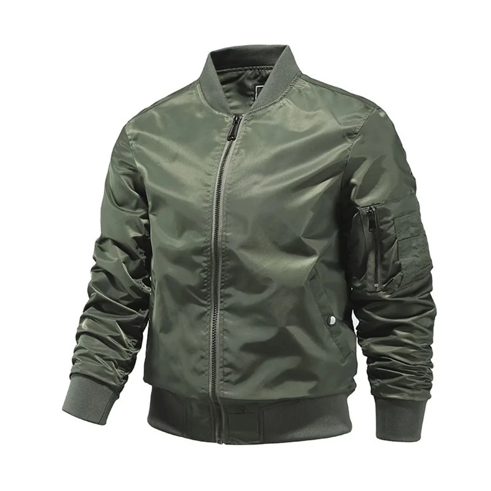 2024 New Spring Summer Bomber Jacket Men Solid Color Fashion Aviator Baseball Jackets New In Outerwears Jackets for Men S-5XL