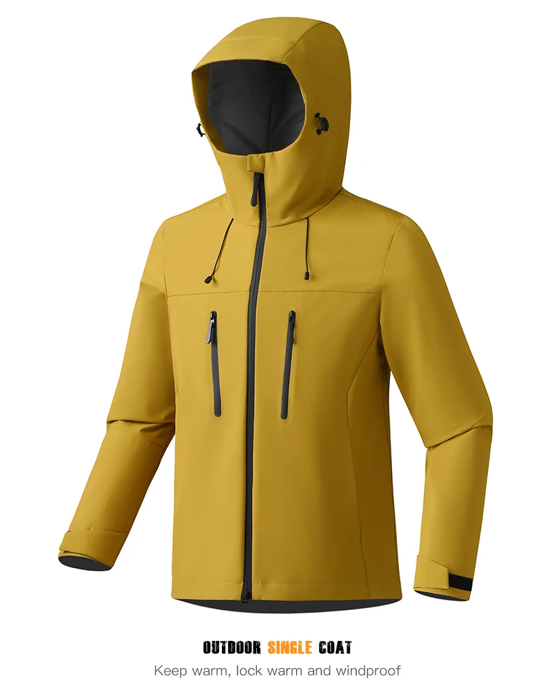 JNLN Women Men Waterproof Jacket Hiking Camping Trekking Windbreaker Unisex Outdoor Sporty Rain Coat Hooded Climbing Clothes