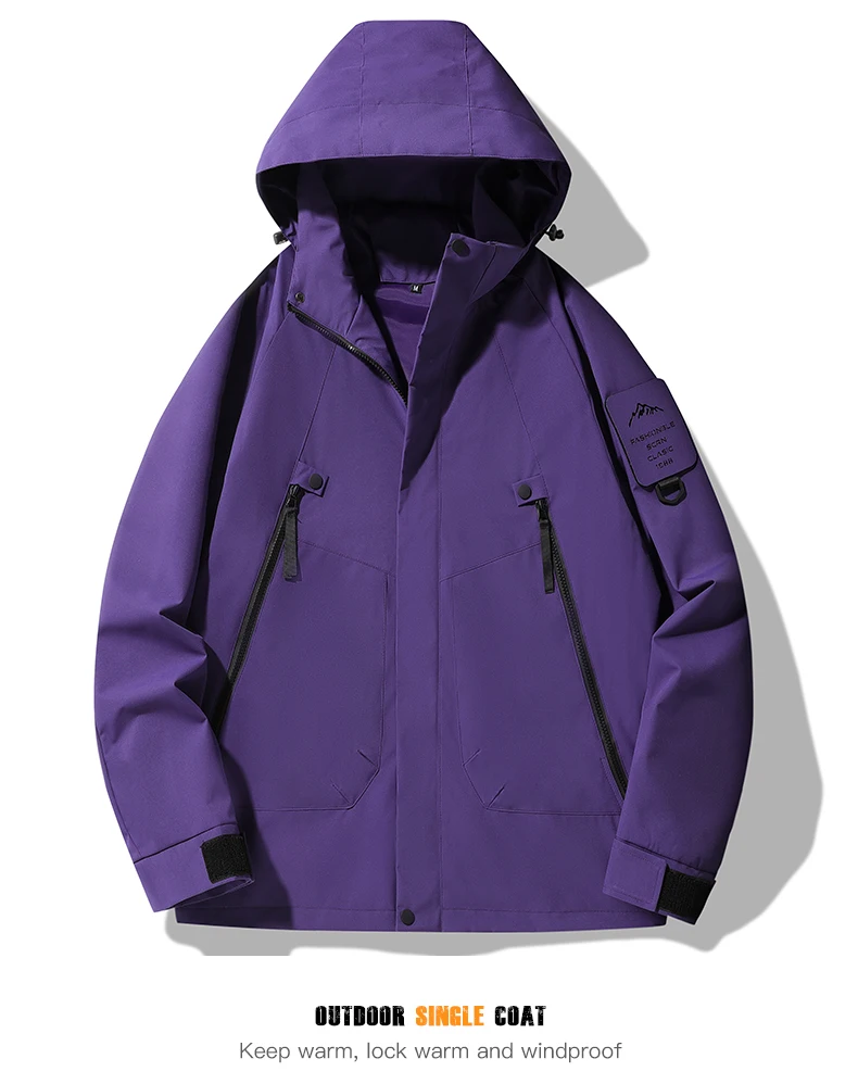 JNLN Women’s Men’s Waterproof Jacket Climbing Hiking Camping Trekking Windbreaker Unisex Outdoor Windproof Rain Coat Antifouling