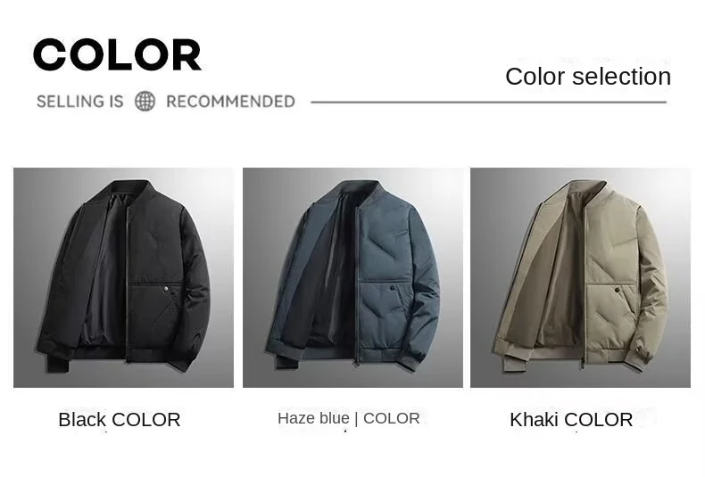 New autumn and winter baseball collar, men’s fashionable and versatile cotton jacket, outer warm cotton jacket, baseball jacket,
