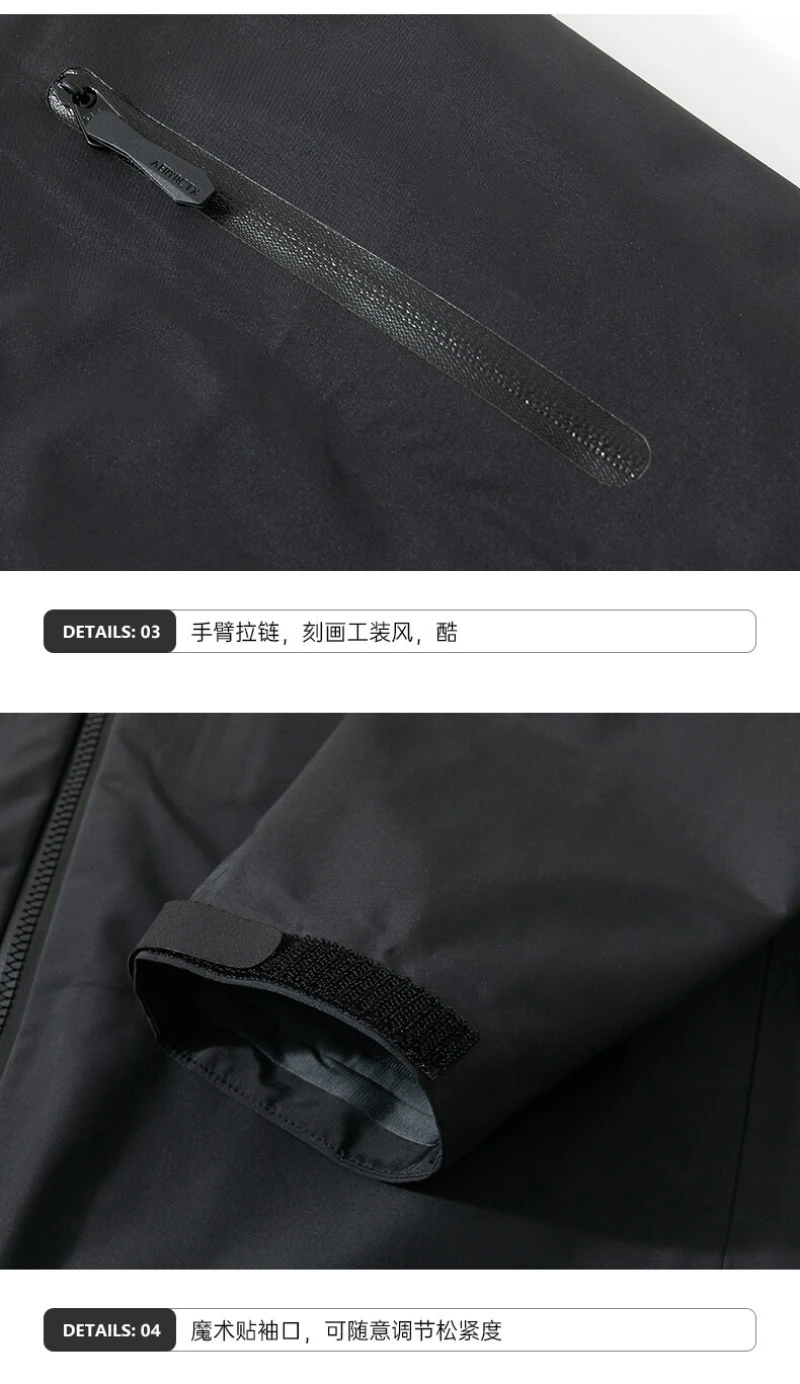 ARC SV Embroidery Bird Logo Three Layer Mens Womens Camping Coat Outdoor Waterproof Windbreaker Hiking Ski Jackets Unisex