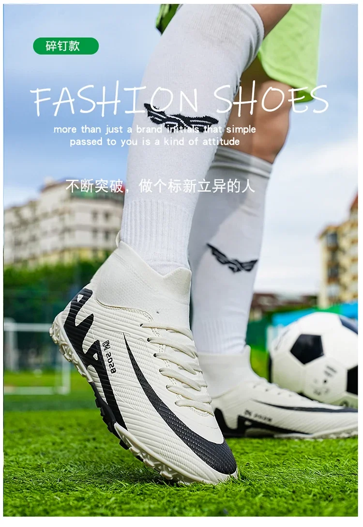 Fashion Pink Soccer Boots Men Professional Lightweight Sock Men’s Football Shoe Outdoor Non-slip Original Football Boot Sneakers