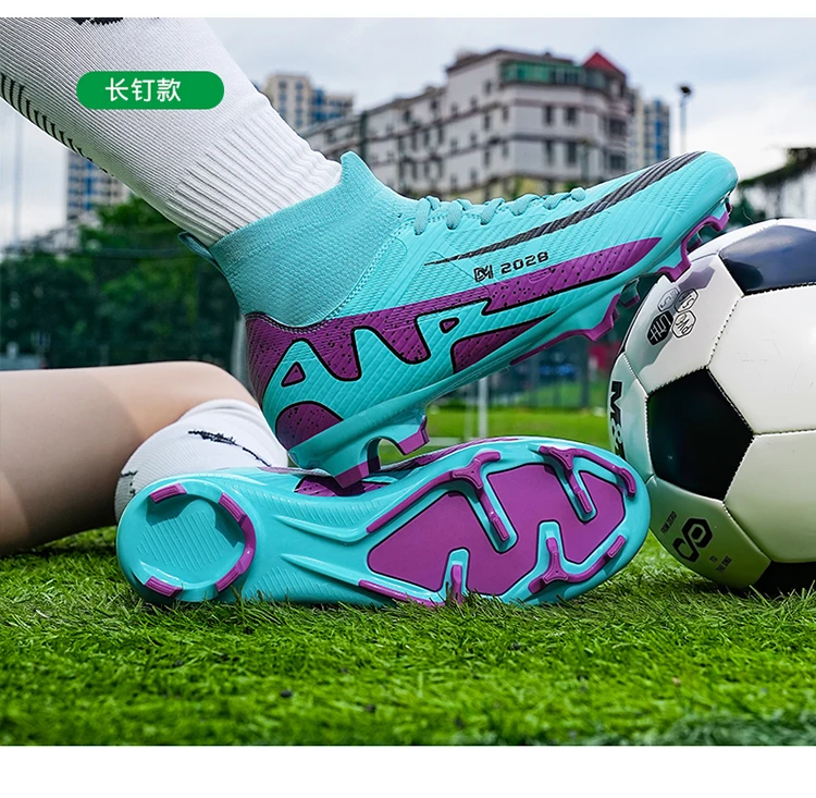 Fashion Pink Soccer Boots Men Professional Lightweight Sock Men’s Football Shoe Outdoor Non-slip Original Football Boot Sneakers