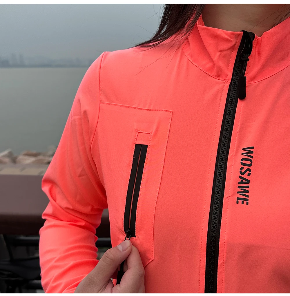 WOSAWE Women’s Cycling Jacket Waterproof Windbreaker Cycling Clothing Women Road Bike Jacket Sport Bicycle Coat