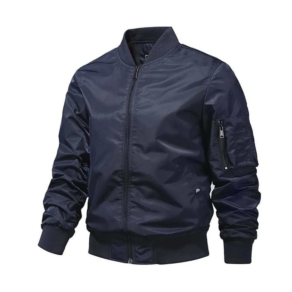 2024 New Spring Summer Bomber Jacket Men Solid Color Fashion Aviator Baseball Jackets New In Outerwears Jackets for Men S-5XL